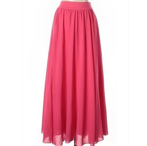Anthropologie Edme & Esyllte coral maxi skirt
